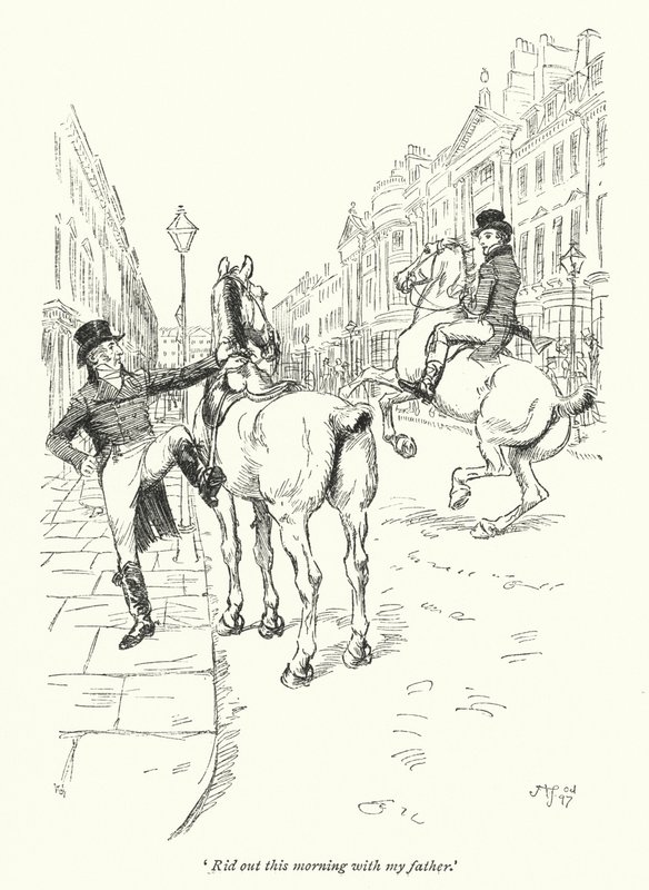 Ilustração para Northanger Abbey de Jane Austen (litho) de Hugh Thomson