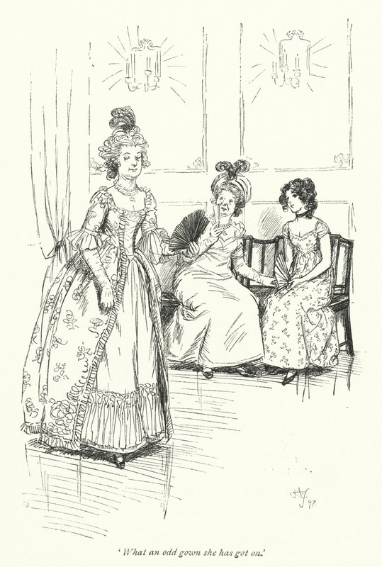 Ilustração para Northanger Abbey de Jane Austen (litho) de Hugh Thomson