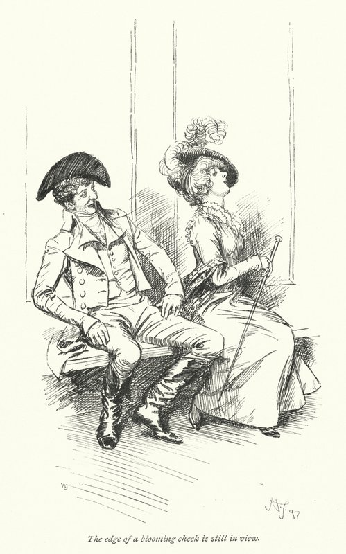 Ilustração para Northanger Abbey de Jane Austen (litho) de Hugh Thomson