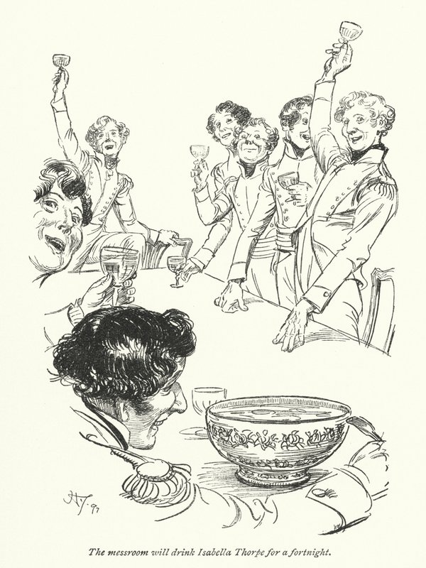 Ilustração para Northanger Abbey de Jane Austen (litho) de Hugh Thomson