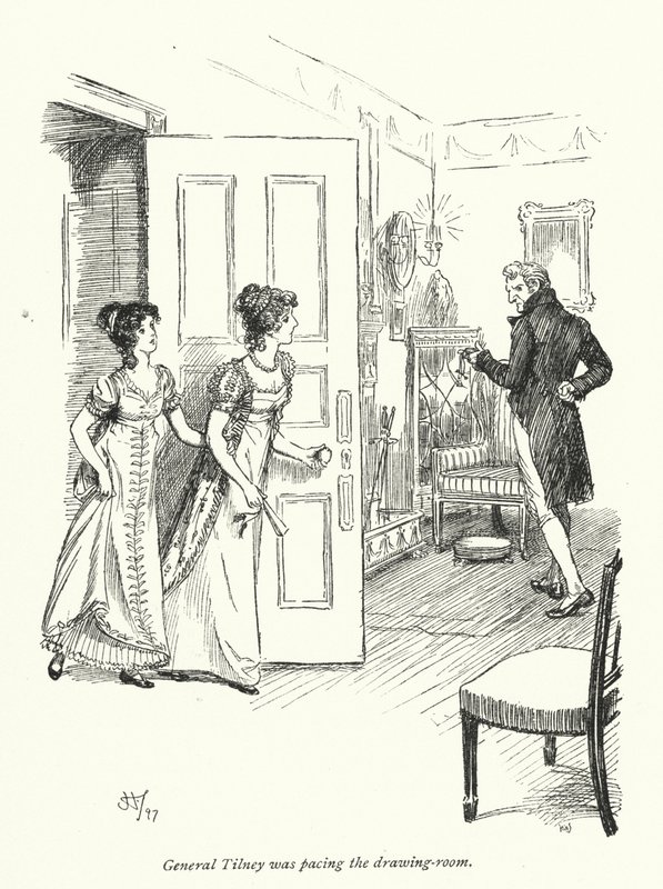 Ilustração para Northanger Abbey de Jane Austen (litho) de Hugh Thomson