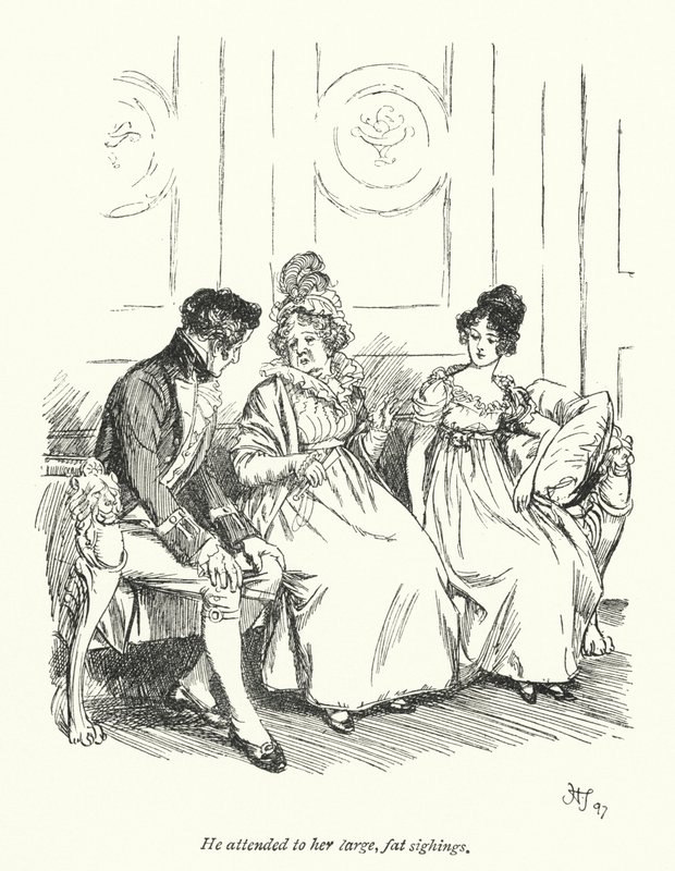 Ilustração para Persuasão de Jane Austen (litho) de Hugh Thomson