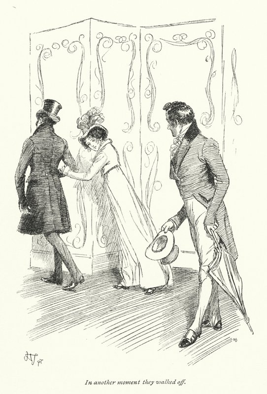 Ilustração para Persuasão de Jane Austen (litho) de Hugh Thomson