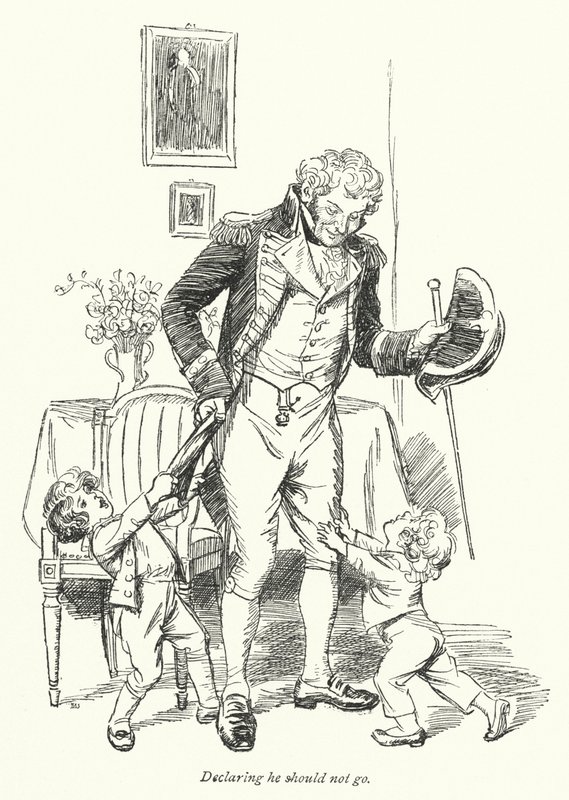 Ilustração para Persuasão de Jane Austen (litho) de Hugh Thomson