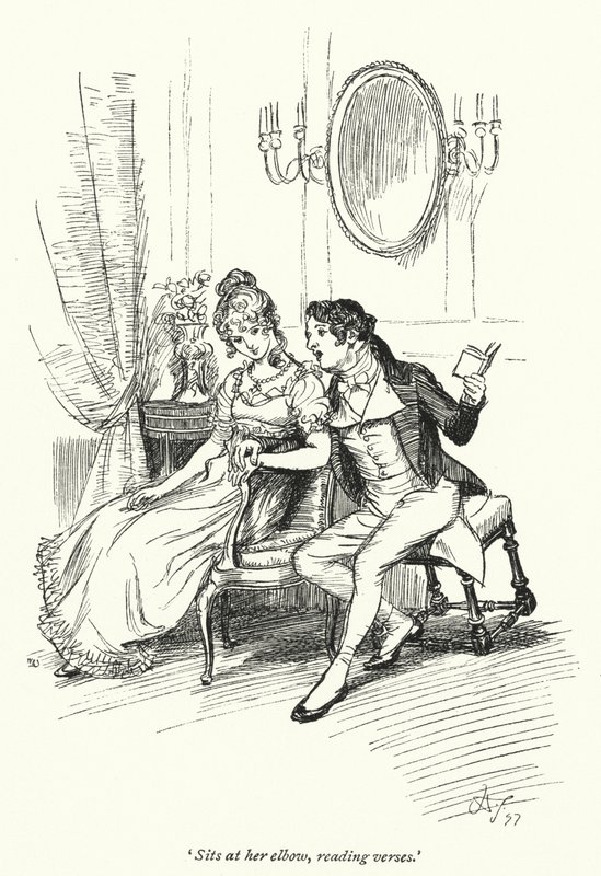 Ilustração para Persuasão de Jane Austen (litho) de Hugh Thomson