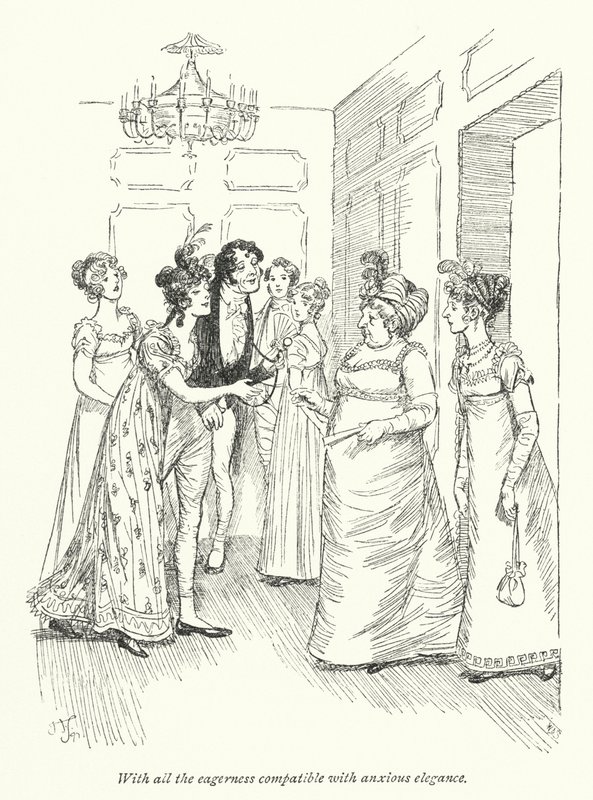 Ilustração para Persuasão de Jane Austen (litho) de Hugh Thomson