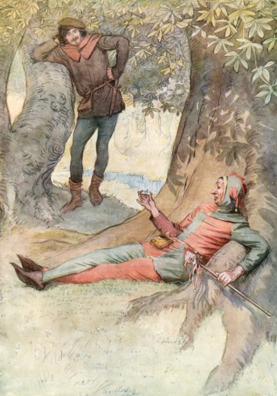 Ilustração para Shakespeare "s como você gosta d de Hugh Thomson
