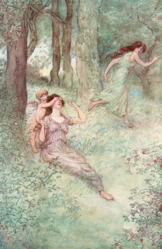 Ilustração para Shakespeare "s como você gosta d de Hugh Thomson