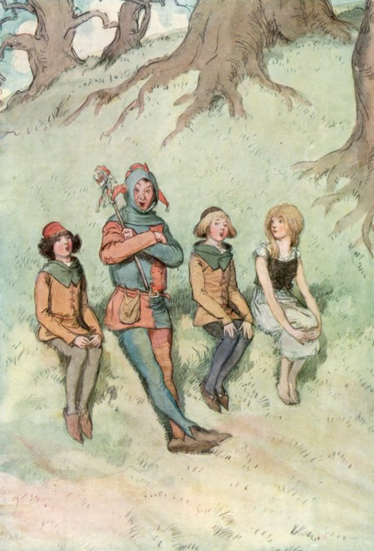 Ilustração para Shakespeare "s como você gosta d de Hugh Thomson