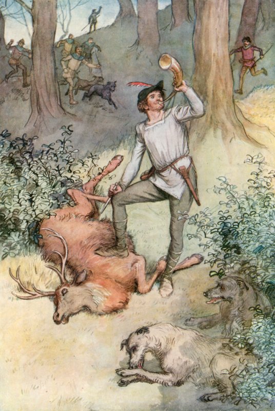 Ilustração para Shakespeare "s como você gosta d de Hugh Thomson