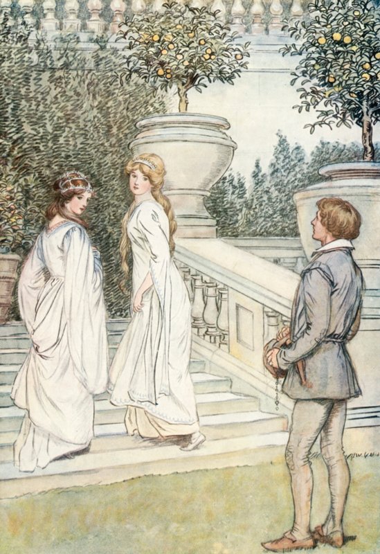 Ilustração para Shakespeares como você gosta de Hugh Thomson