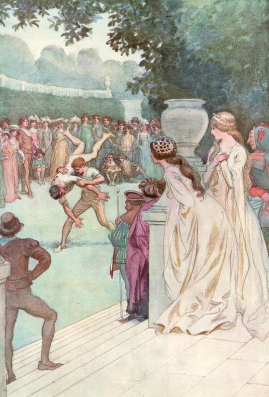 Ilustração para Shakespeares como você gosta de Hugh Thomson