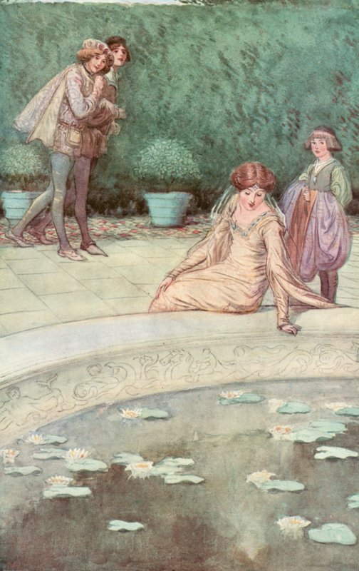 Ilustração para Shakespeares como você gosta de Hugh Thomson