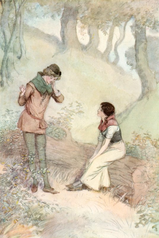 Ilustração para Shakespeares como você gosta de Hugh Thomson