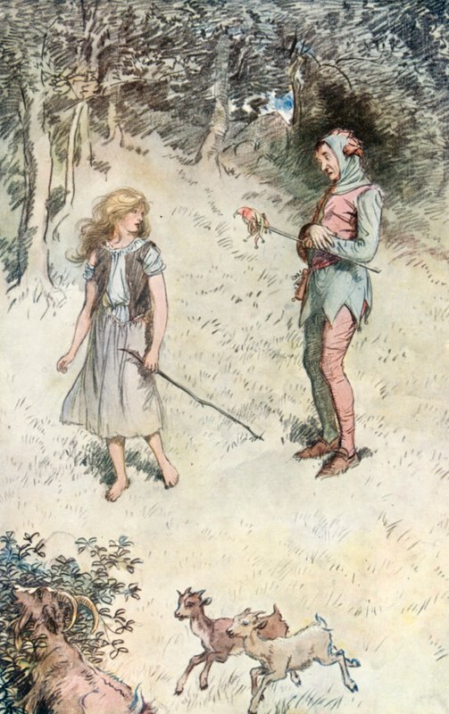 Ilustração para Shakespeares como você gosta de Hugh Thomson