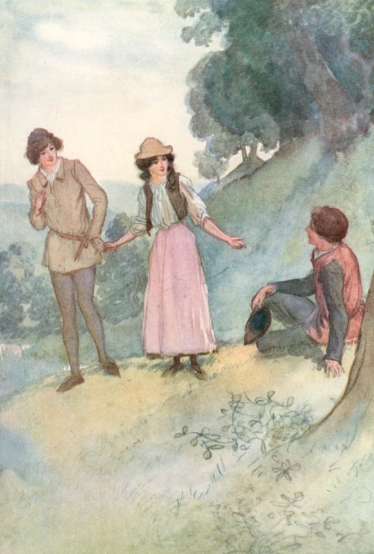Ilustração para Shakespeares como você gosta de Hugh Thomson