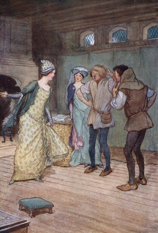 Ilustração para as alegres esposas de Windsor de Hugh Thomson
