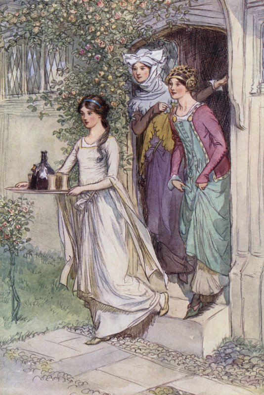 Ilustração para as alegres esposas de Windsor de Hugh Thomson