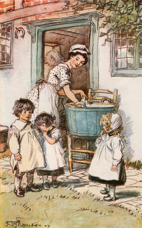 Como pequenos cachorros cara a cara de Hugh Thomson