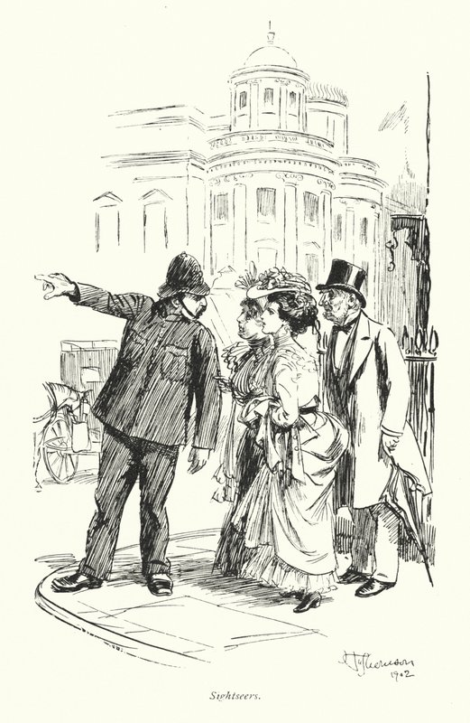 Londres: Sightseers (litografia a cores) de Hugh Thomson