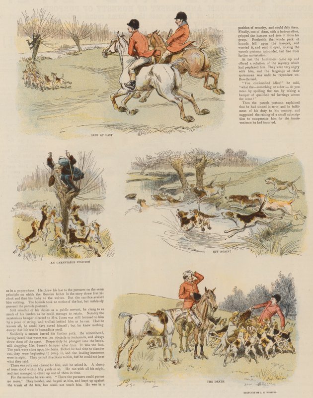 Arenques vermelhos por encomenda postal (chromolitho) de Hugh Thomson