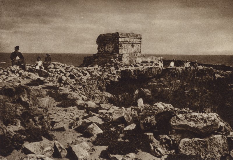 México: Isla de las Mujeres, Yucatan (fotografia a preto e branco) de Hugo Brehme