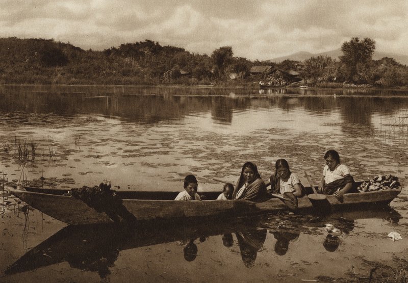 México: Laguna de Patzcuaro (fotografia a preto e branco) de Hugo Brehme