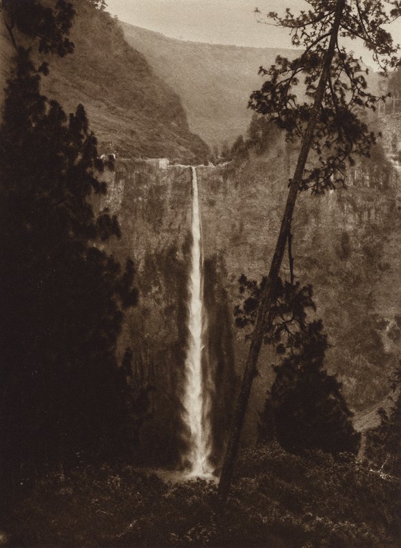 México: Cascata de Necaxa, Estado de Puebla (fotografia a preto e branco) de Hugo Brehme