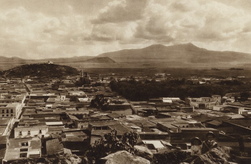 México: Vista de Toluca (fotografia a preto e branco) de Hugo Brehme