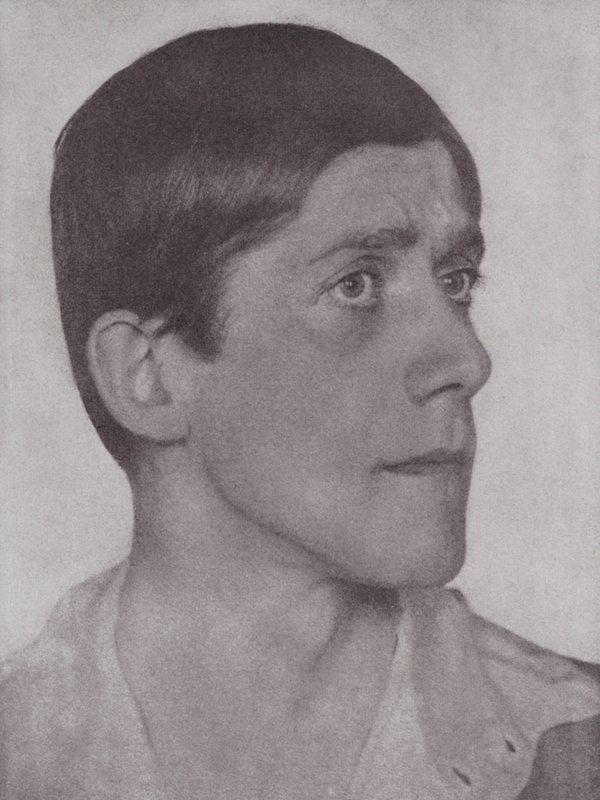 Oskar Kokoschka, artista e escritor austríaco (fotografia a preto e branco) de Hugo Erfurth