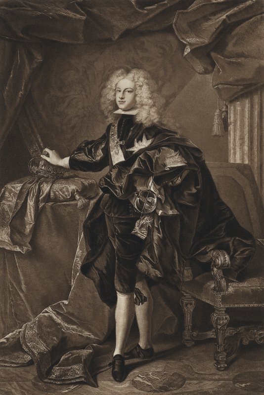 Filipe V, Rei de Espanha (litho) de Hyacinthe (after) Rigaud