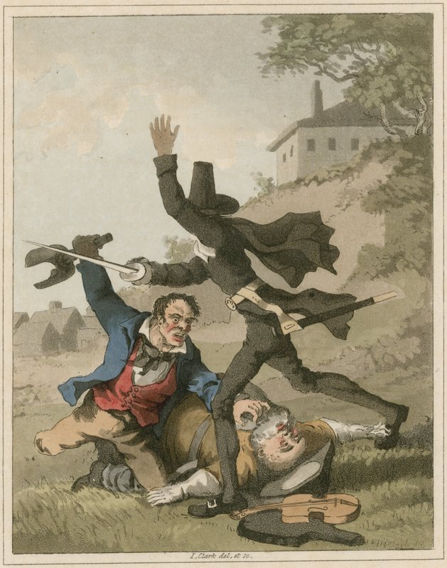 Ilustração de Hudibras por Samuel Butler de I Clark