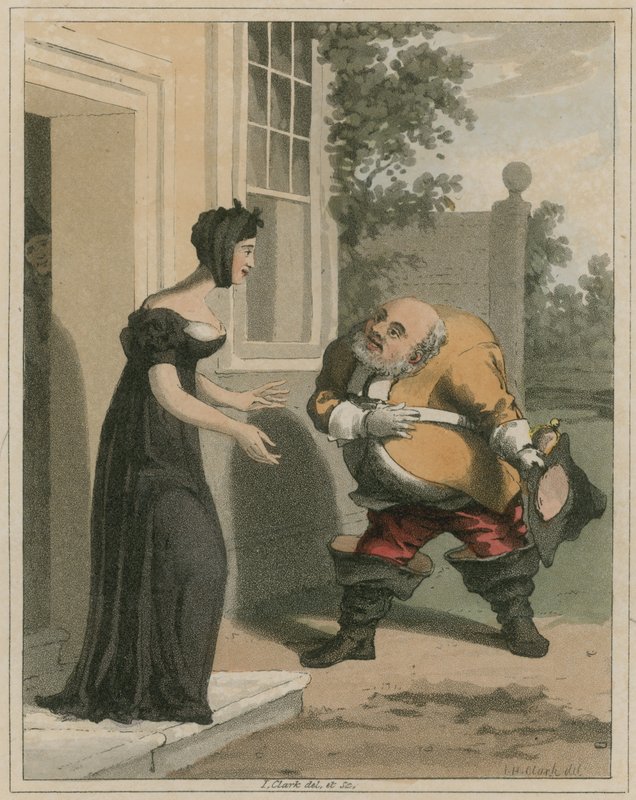 Ilustração de Hudibras por Samuel Butler de I Clark
