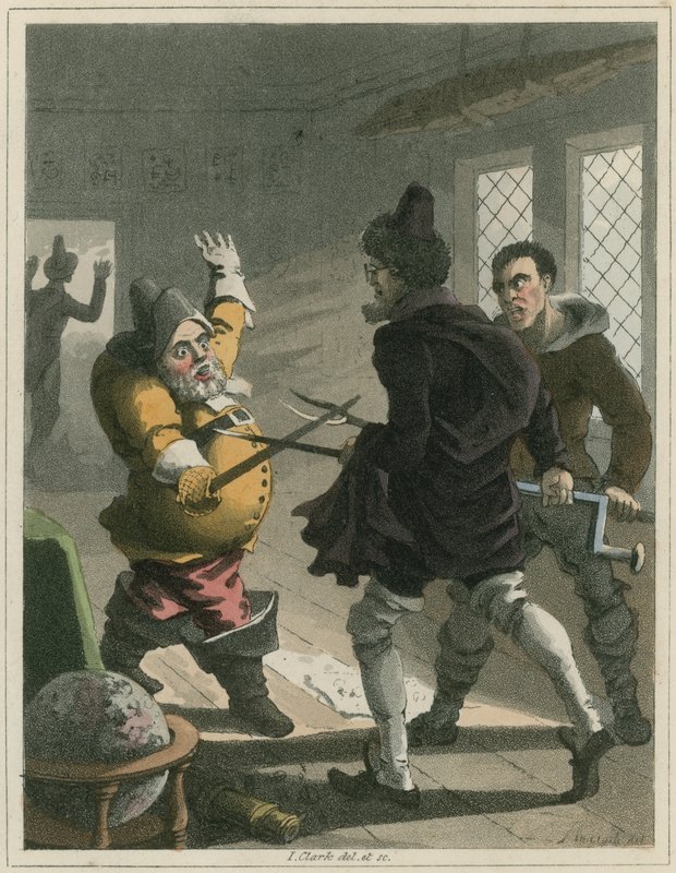 Ilustração de Hudibras por Samuel Butler de I Clark