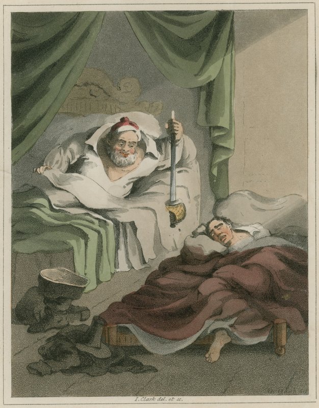 Ilustração de Hudibras por Samuel Butler de I Clark