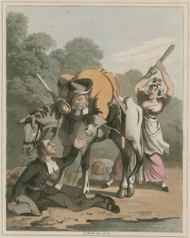 Ilustração de Hudibras por Samuel Butler de I Clark