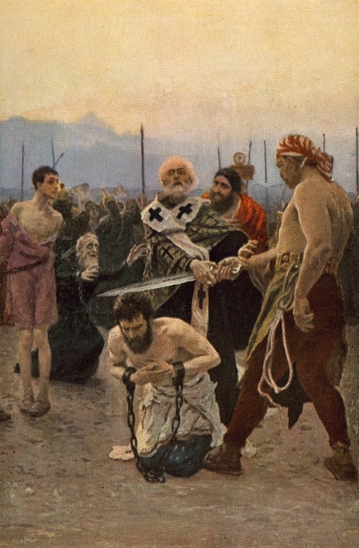São Nicolau de Myra salva três inocentes da morte de Ilya Efimovich Repin