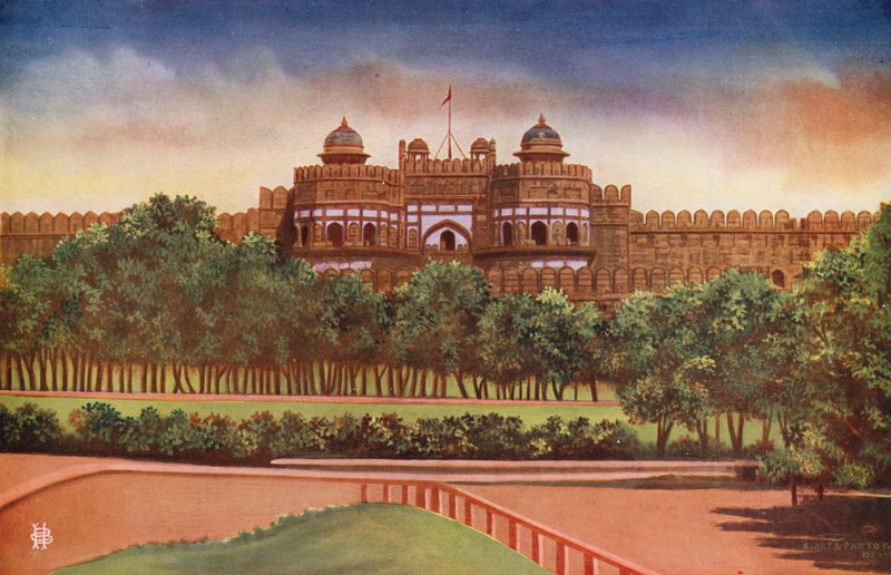 Porta de Delhi, Forte de Agra (fotografia a cores) de Indian photographer