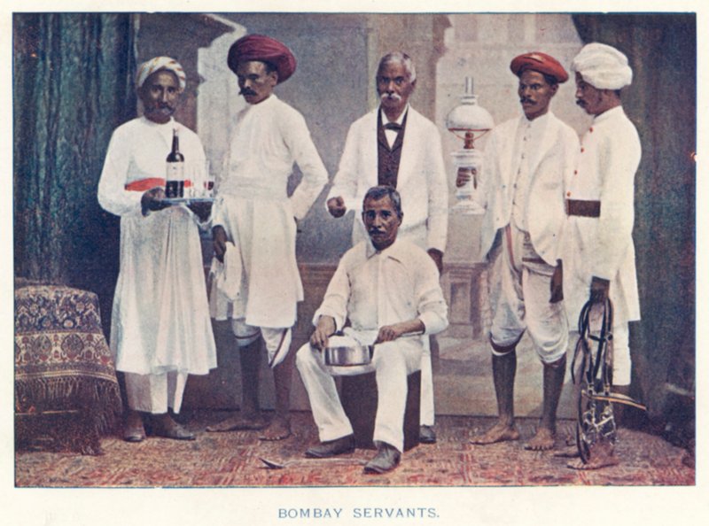 Nativos da Índia: Servidores de Bombaim (foto colorida) de Indian photographer