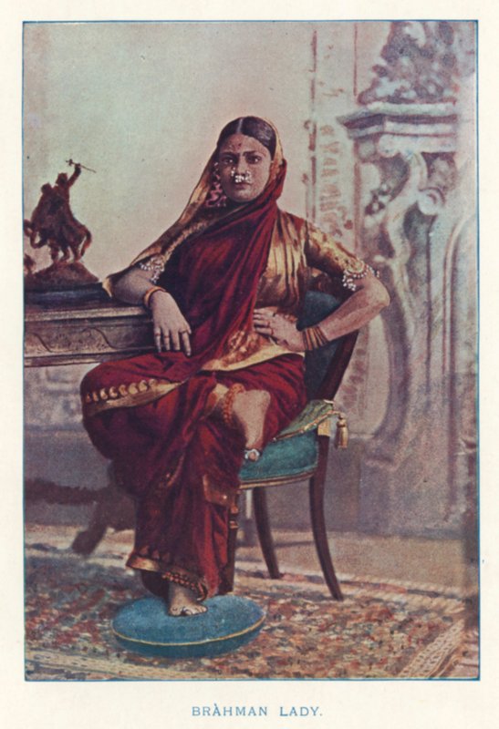 Nativos da Índia: Brahman Lady (foto colorida) de Indian photographer