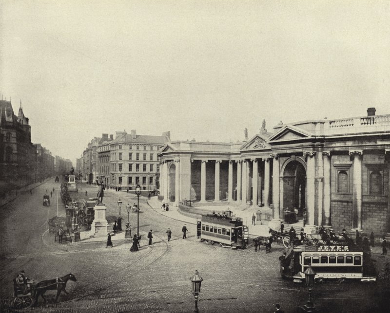Bank of Ireland, antiga Casa do Parlamento, Dublin (foto a p/b) de Irish Photographer