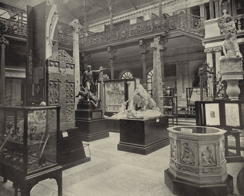 Central Court, Dublin Museum of Science and Art (foto a p/b) de Irish Photographer