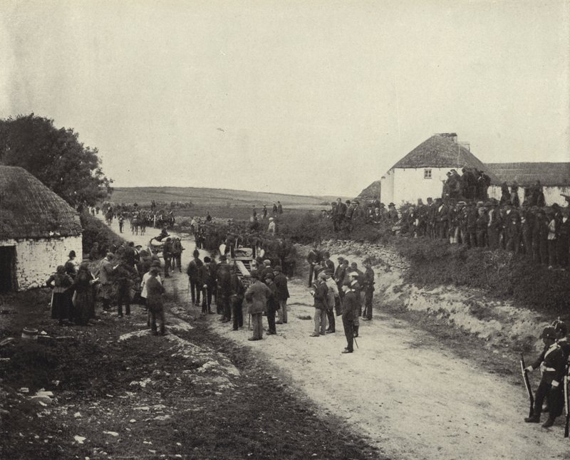 Marchando para Evict, Co. Clare (foto a p/b) de Irish Photographer