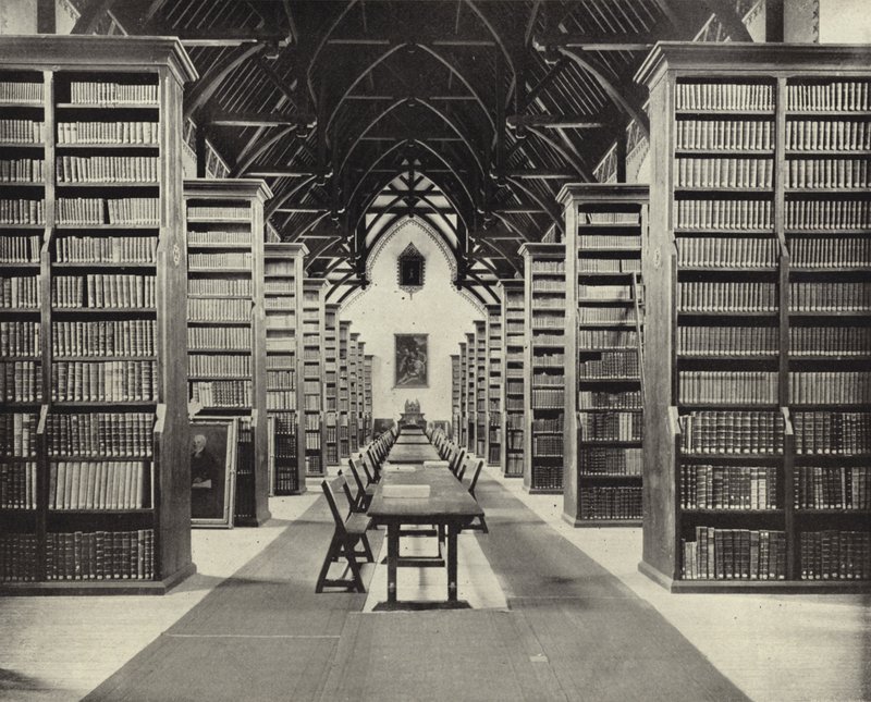 The Library, Maynooth College (foto a p/b) de Irish Photographer