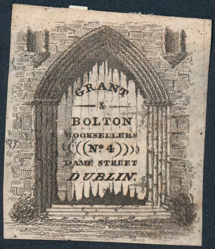 Cartão de comércio, Grant & Bolton de Irish School