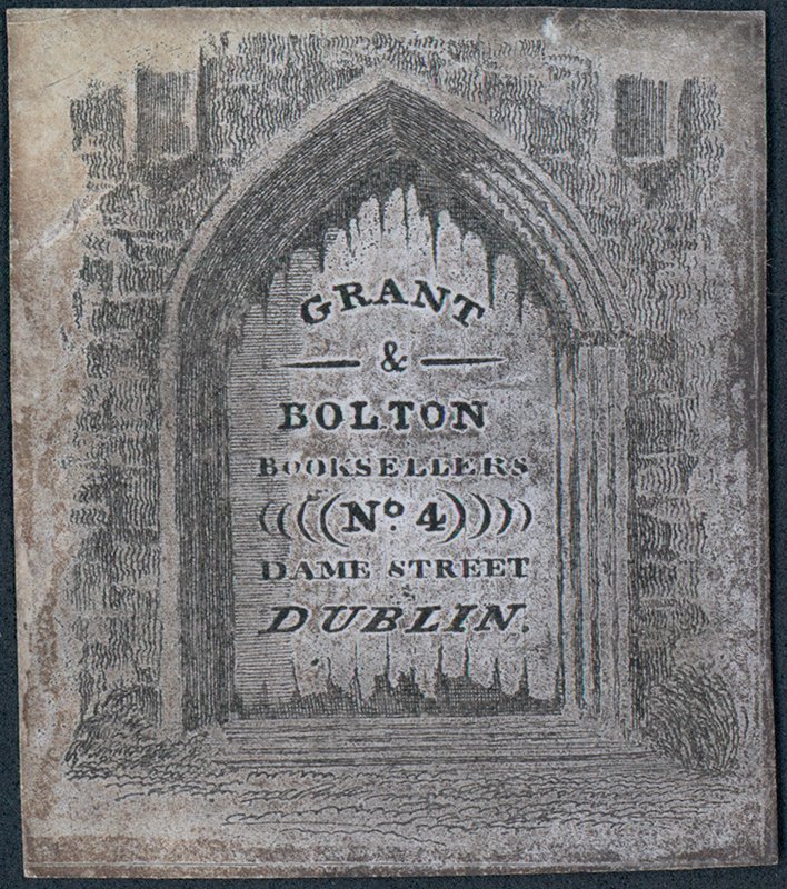 Cartão de comércio, Grant & Bolton de Irish School
