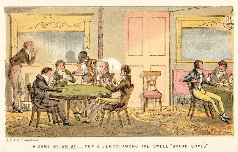 Um jogo de whist de Isaac, Robert and George Cruikshank