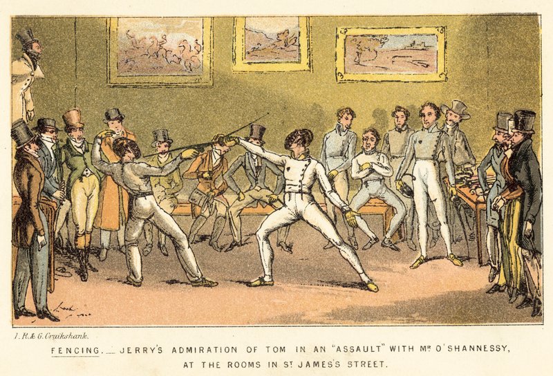 Esgrima de Isaac, Robert and George Cruikshank