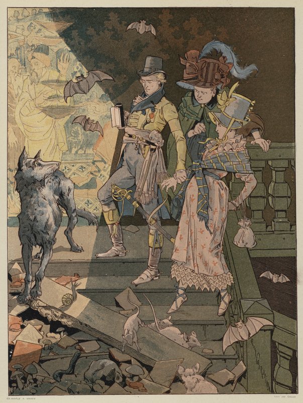 Cena de La Dame de Gai-Fredon, de Quatrelles (Ernest L