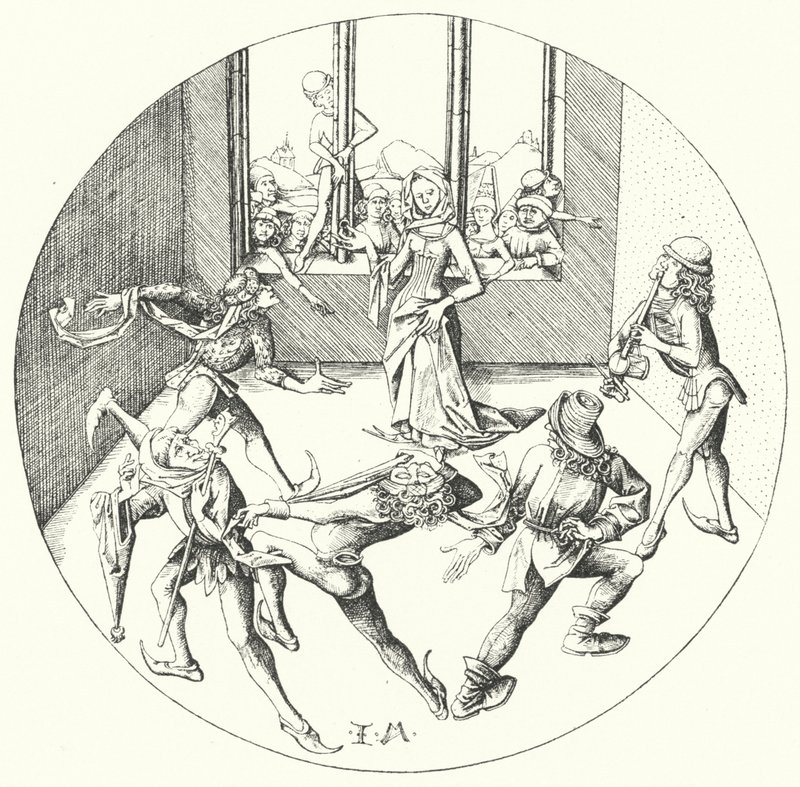 A Dança em torno do Anel (gravura) de Israhel van the Elder Meckenem